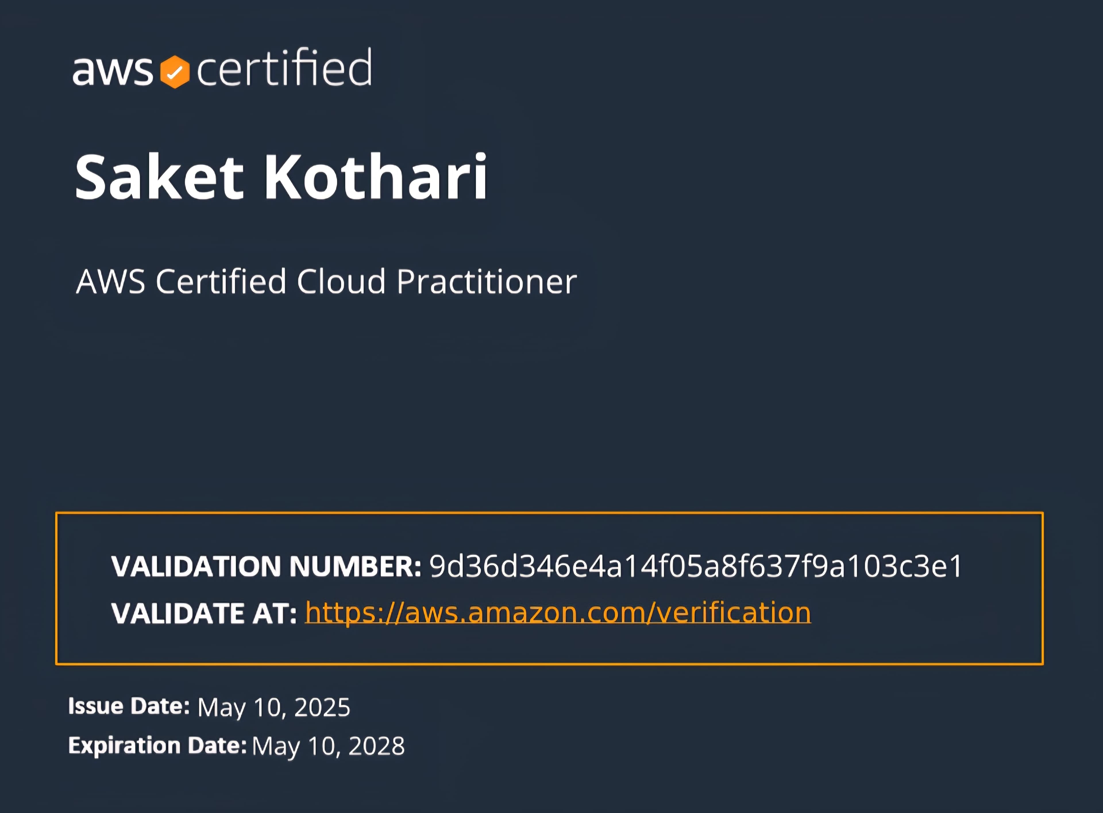 AWS Certified Cloud Practitioner